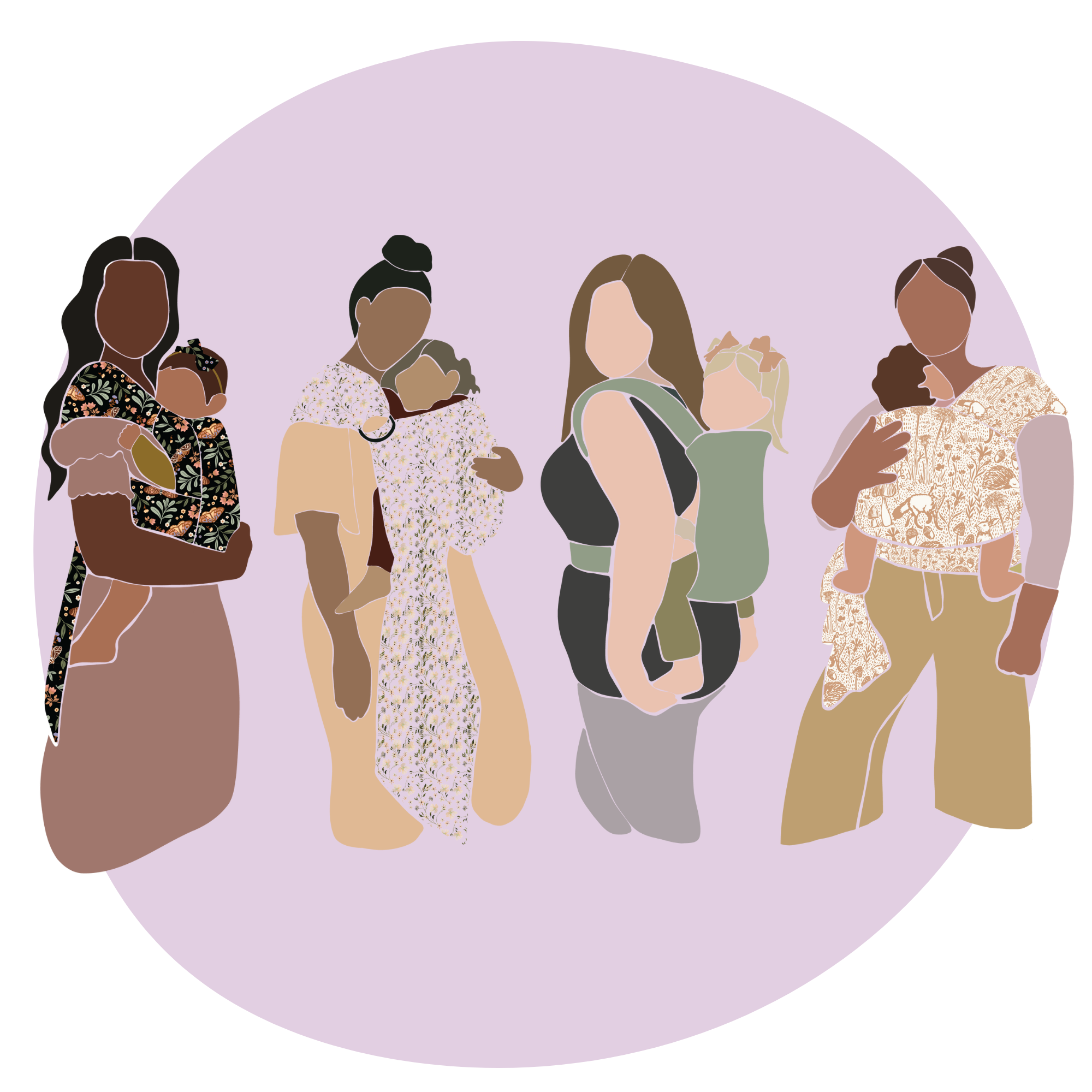 Animated photo of different style baby carriers on different bodies